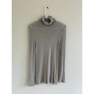 J. Crew Turtleneck Wool Blend Thin Sweater Long Sleeve Shirt Layering Beige S